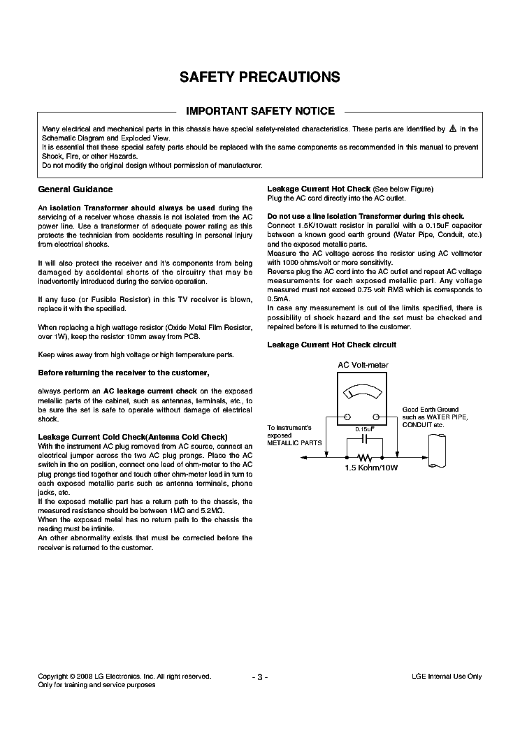 LG LA64A CHASSIS 42LC50C-UA LCD TV SM service manual (2nd page)