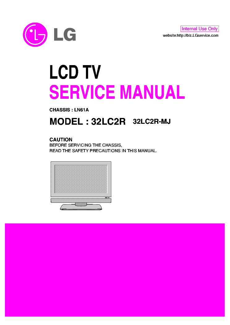 LG LN61A CHASSIS 32LC2R-MJ LCD TV SM service manual (1st page)