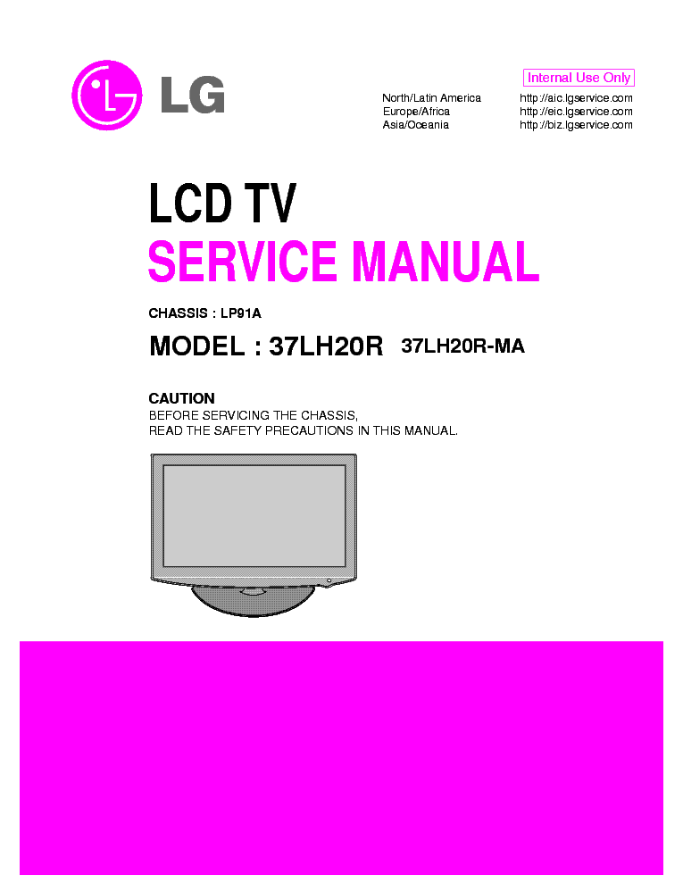 LG LP91A CHASSIS 37LH20R-MA LCD TV SM service manual (1st page)