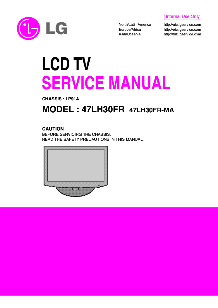 LG LP91A CHASSIS 47LH30FR-MA LCD TV SM service manual (1st page)