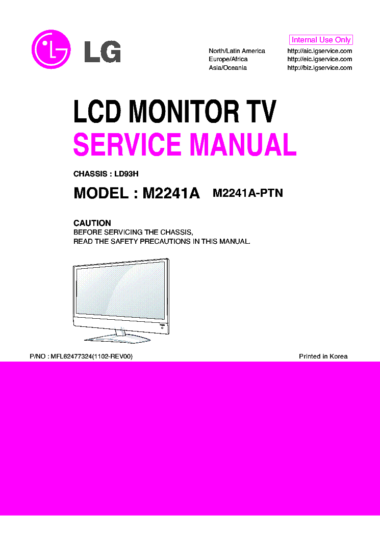 LG M2241A PTN CHASSIS LD93H SCH service manual (1st page)