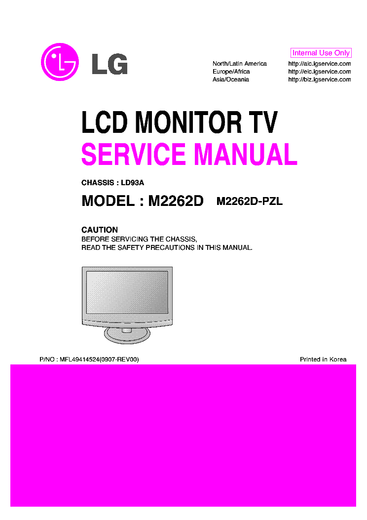 LG M2262D PZL CHASSIS LD93A service manual (1st page)