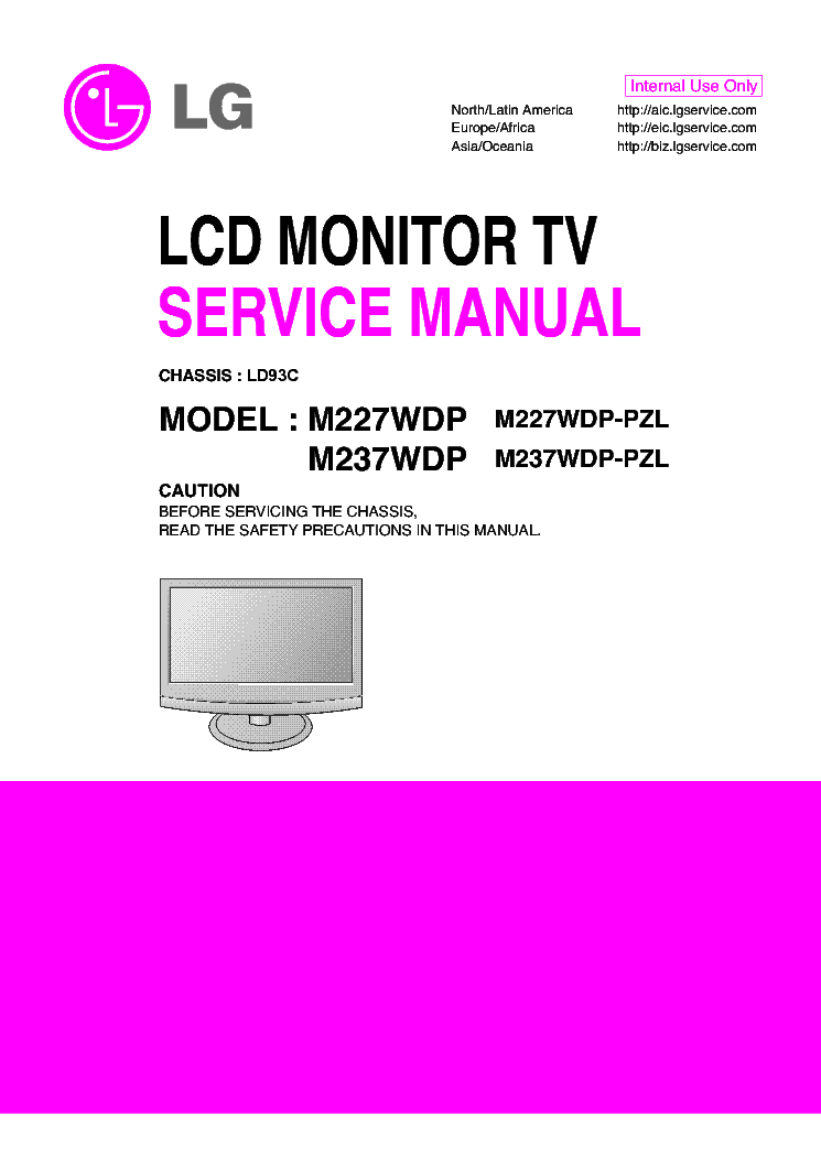 LG M227WDP-PZL,LG M237WDP-PZL service manual (1st page)