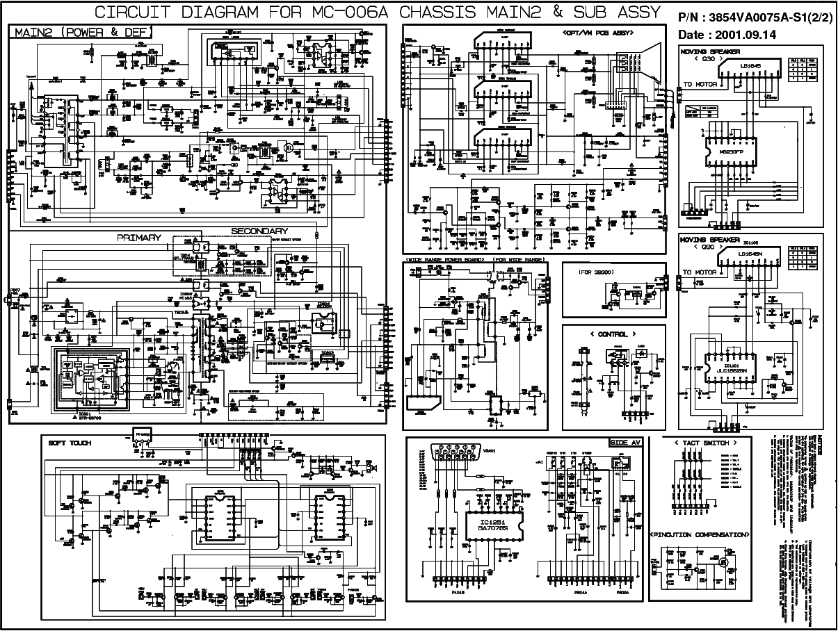 LG MC-006A CHASSIS service manual (2nd page)