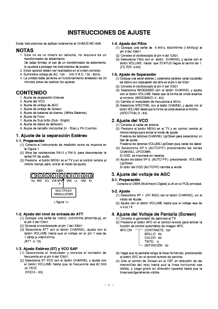 LG MC-83A service manual (1st page)