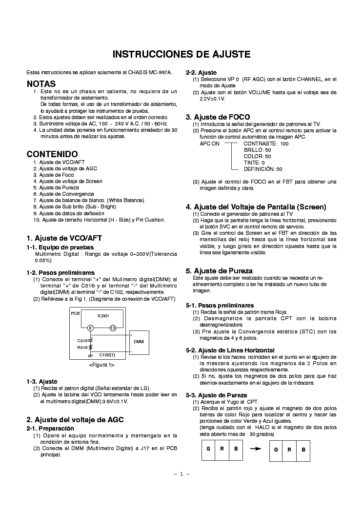 LG MC-997A service manual (1st page)
