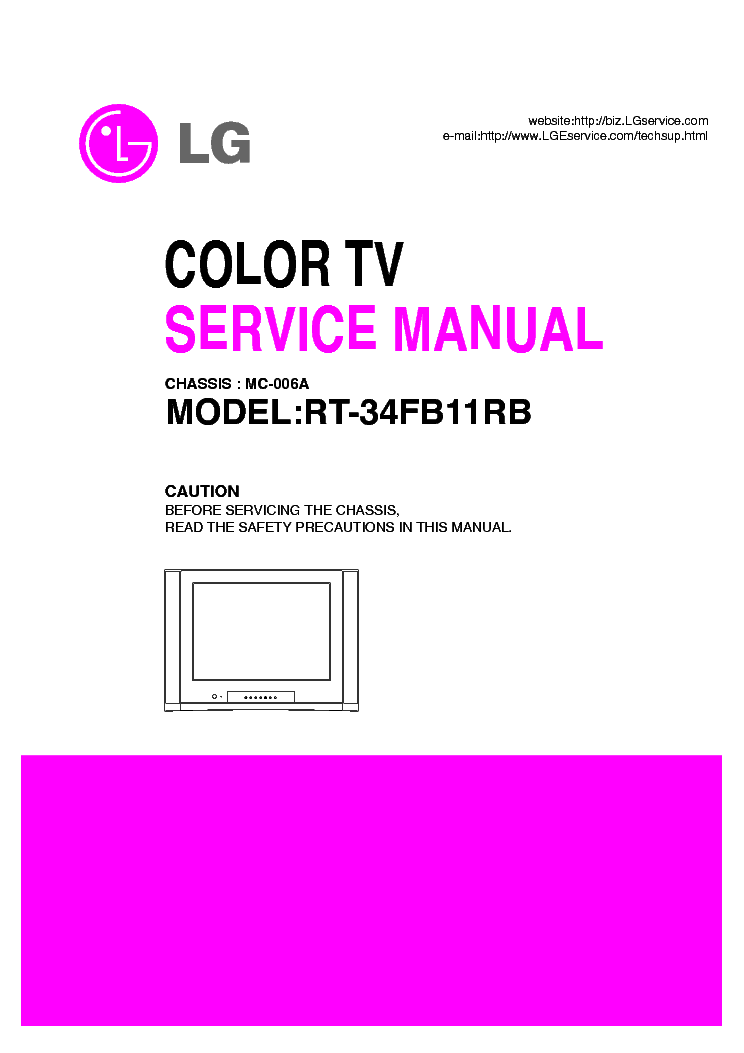 LG MC006 CHASSIS RT34FB11RB service manual (1st page)