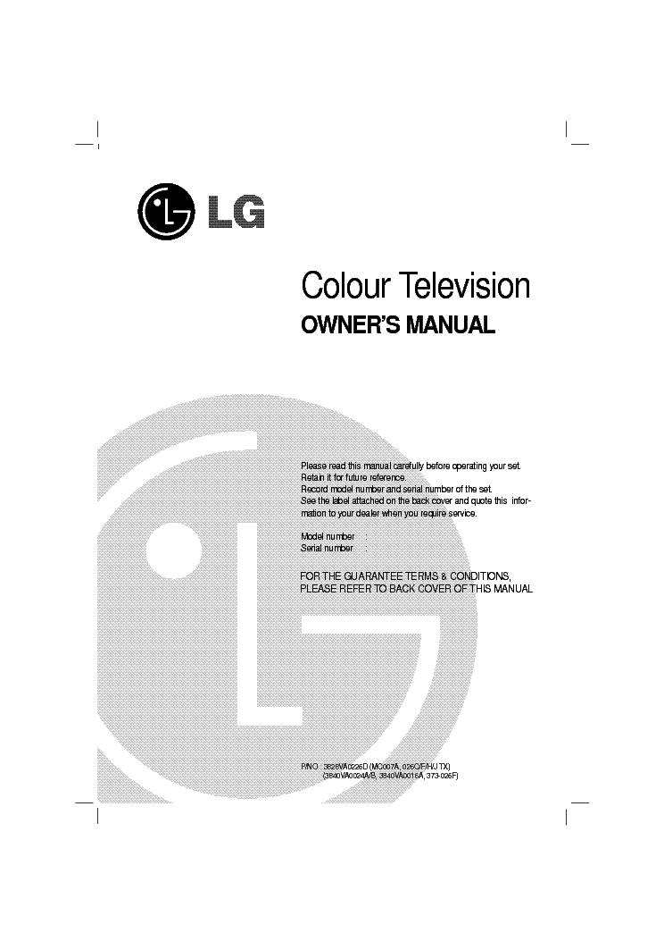 LG MC007A CHASSIS CE29Q26ET service manual (1st page)