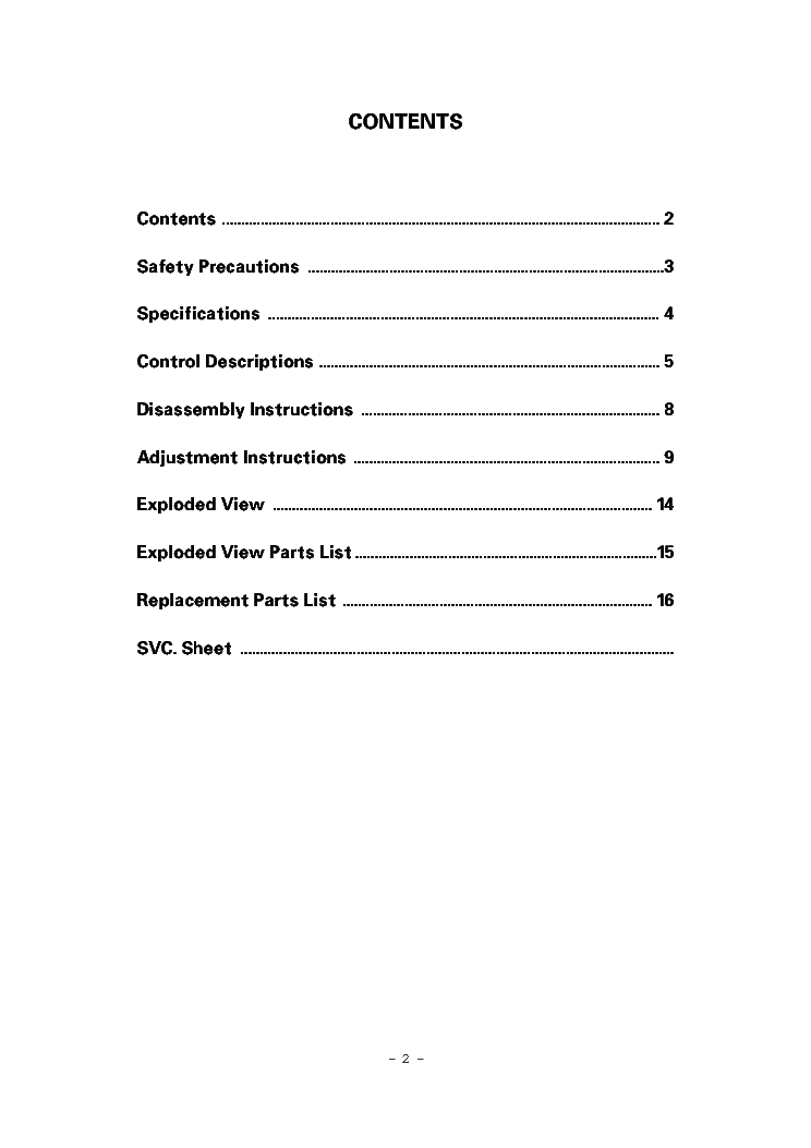 LG MC007A CHASSIS CE29Q46ET SM service manual (2nd page)