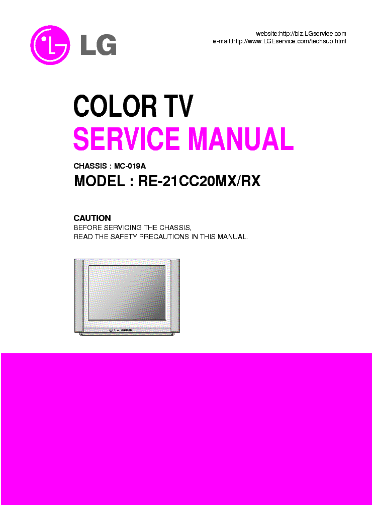 LG MC049A CHASSIS RE21CC20MX service manual (1st page)