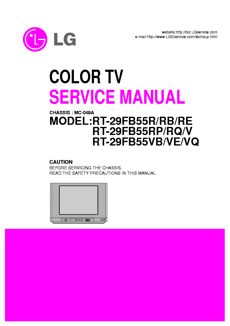 LG MC049A CHASSIS RT-29FB55R TV SM service manual (1st page)