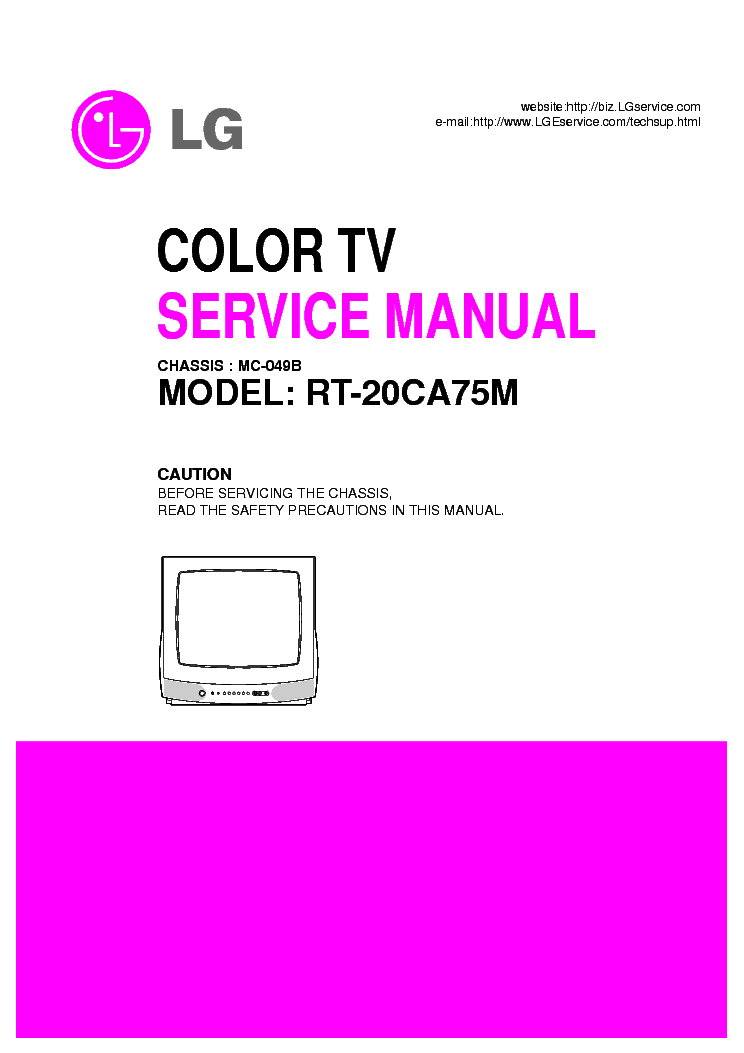 LG MC049A CHASSIS RT20CA75M service manual (1st page)