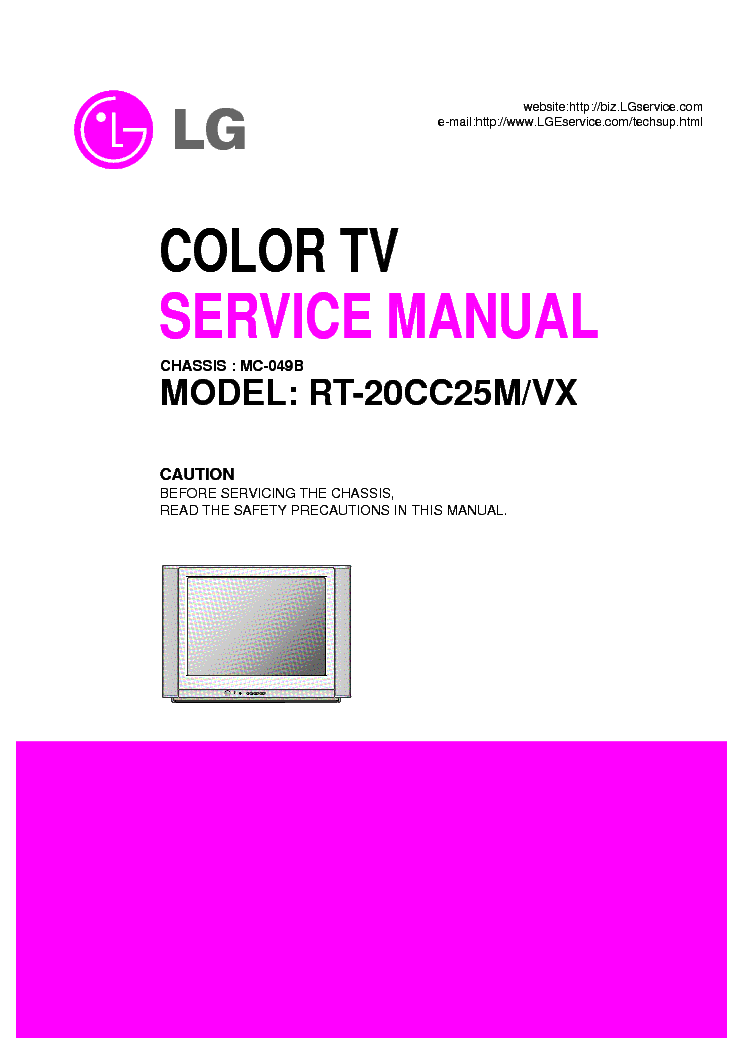 LG MC049A CHASSIS RT20CC25M service manual (1st page)