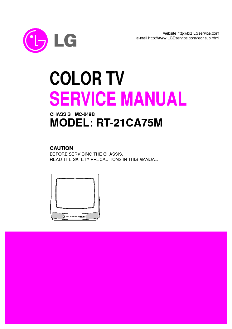 LG MC049A CHASSIS RT21CA75M service manual (1st page)