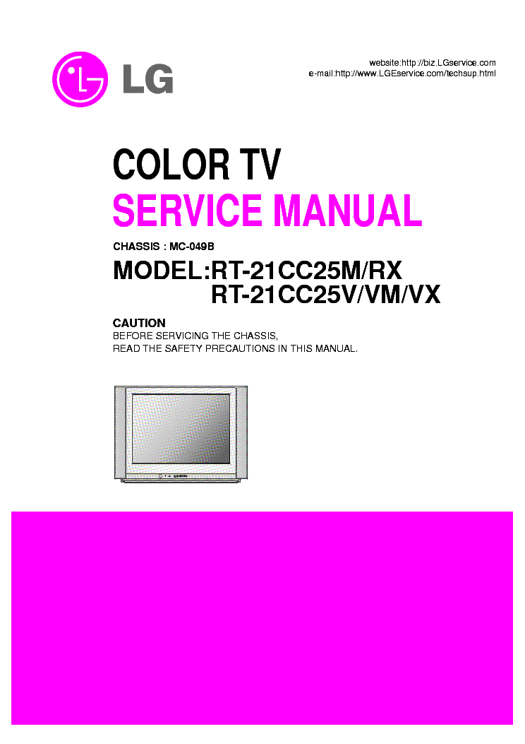 LG MC049A CHASSIS RT21CC25M service manual (1st page)