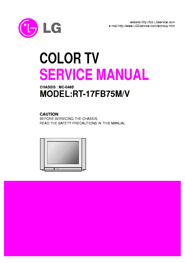 LG MC049B CHASSIS RT17FB75M service manual (1st page)