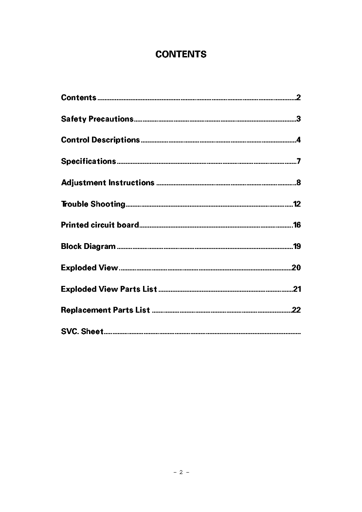 LG MC049B CHASSIS RT17FB75M service manual (2nd page)
