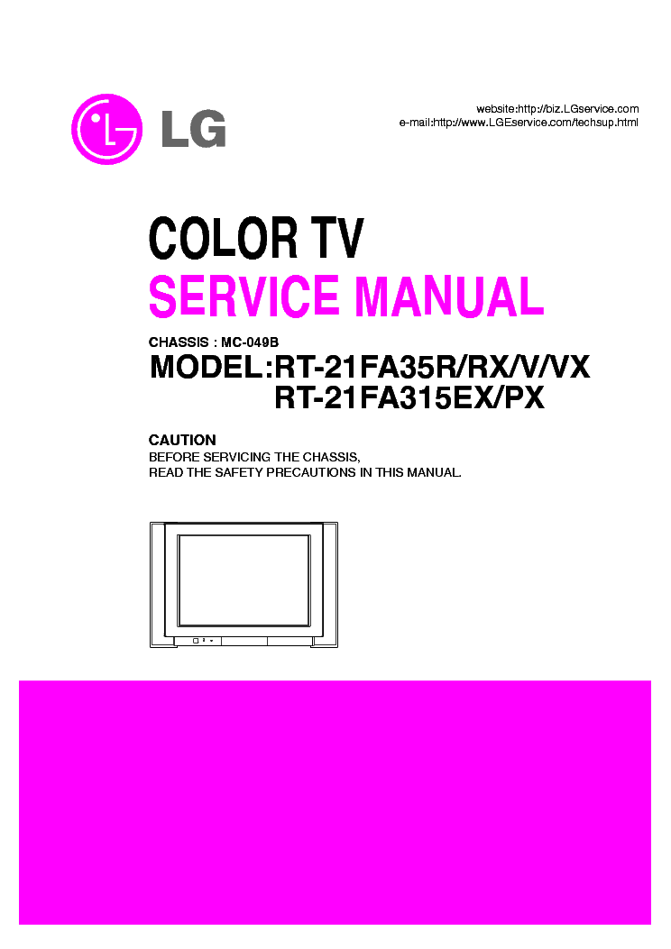 LG MC049B CHASSIS RT21FA35R TV SM service manual (1st page)
