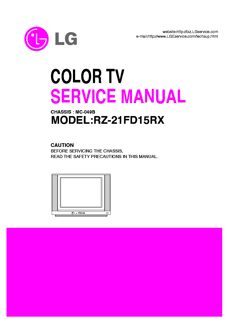 LG MC049B CHASSIS RZ21FD15RX service manual (1st page)