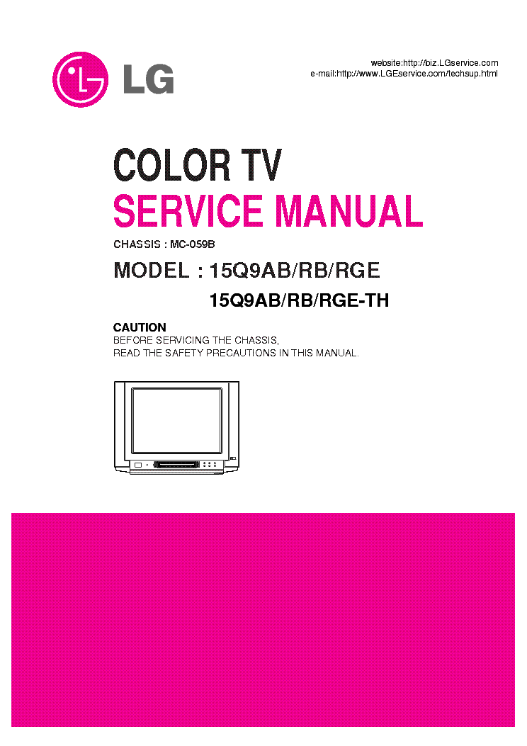 LG MC059B CHASSIS 15Q9AB service manual (1st page)