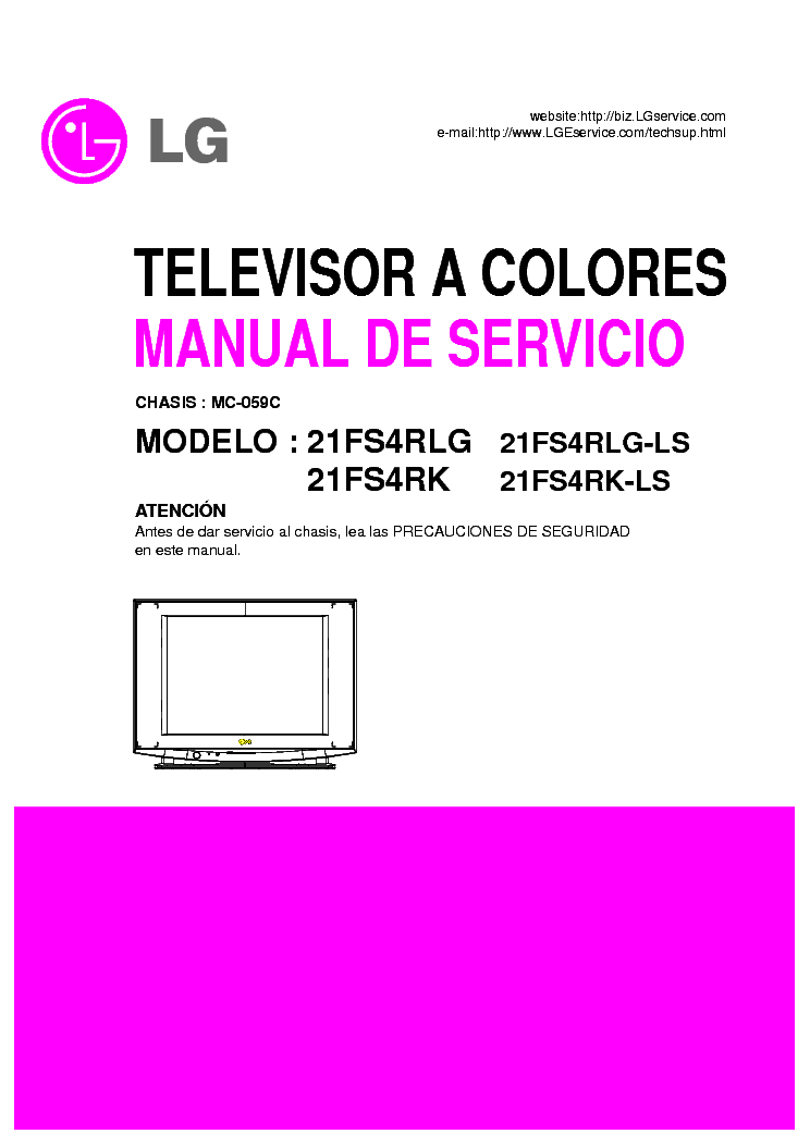 LG MC059C CHASSIS 21FS4RLG-LS TV SM service manual (1st page)