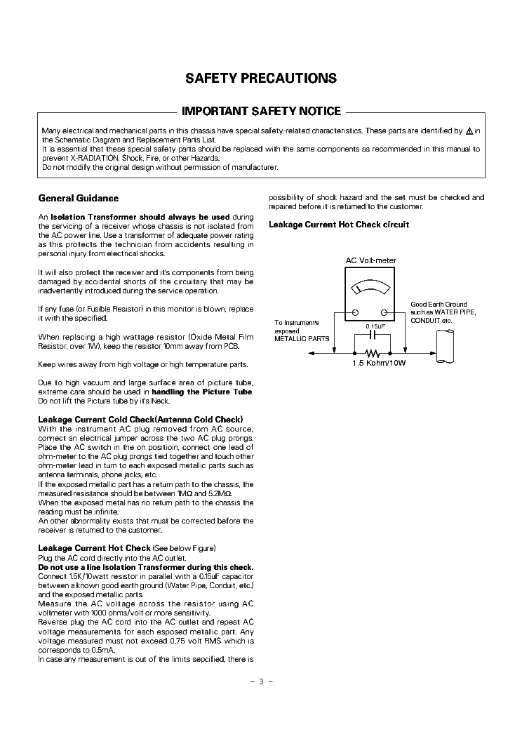 LG MZ42PZ17 PLASMA service manual (2nd page)