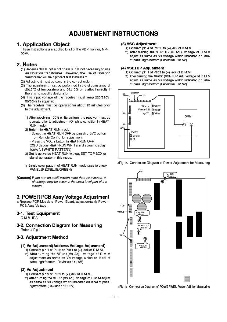 LG MZ42PZ24 PLASMA service manual (1st page)
