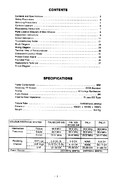 LG PC-04A CHASSIS service manual (2nd page)