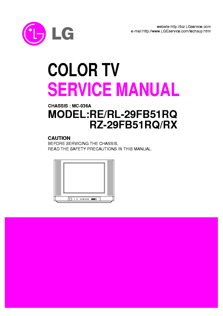 LG RE-29FB51RQ SM service manual (1st page)