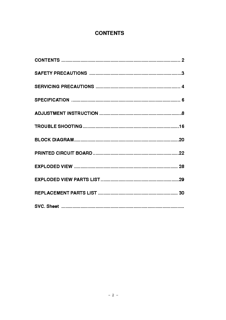 LG RE-29FB51RQ SM service manual (2nd page)