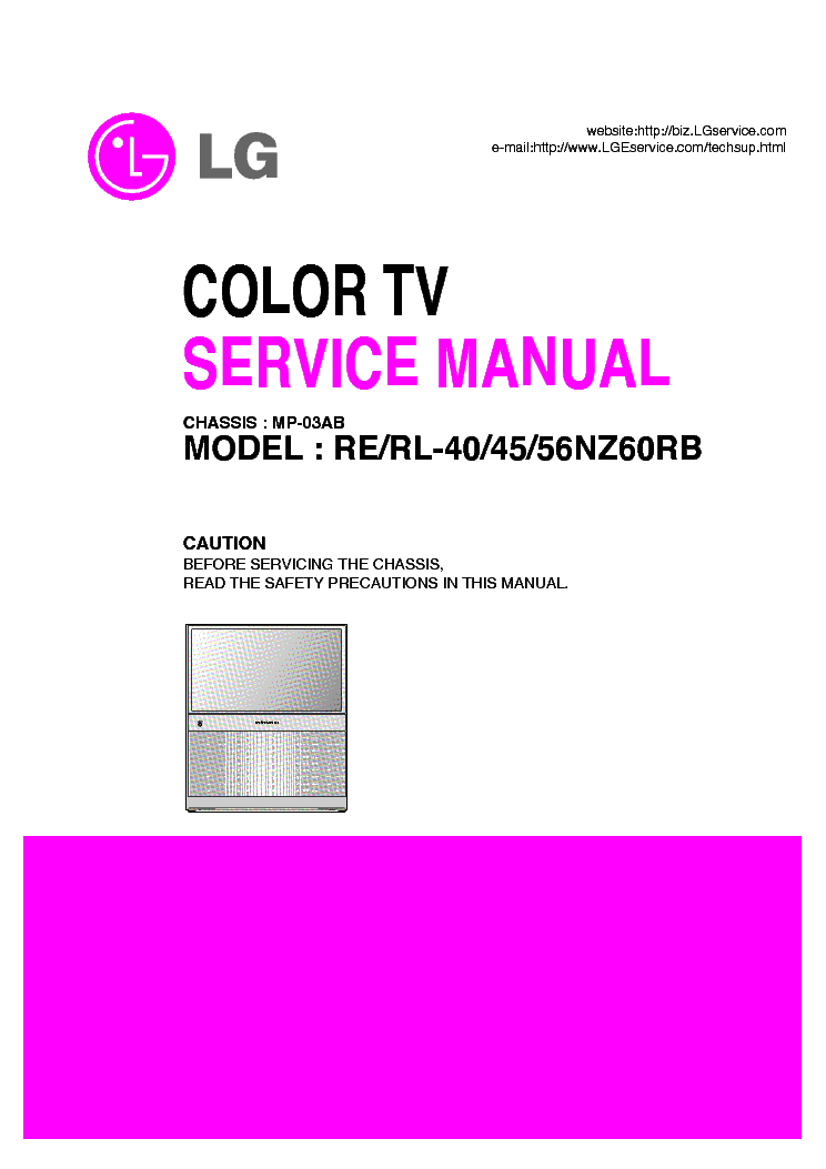 LG RE-RL-40-45-56NZ60RB CH MP-03AB service manual (1st page)