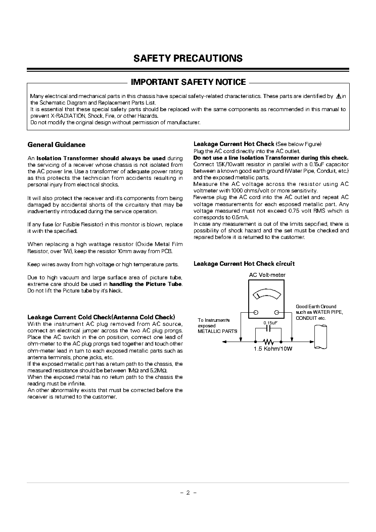 LG RF03GB CHASSIS MU50PZ44V PLASMA service manual (2nd page)