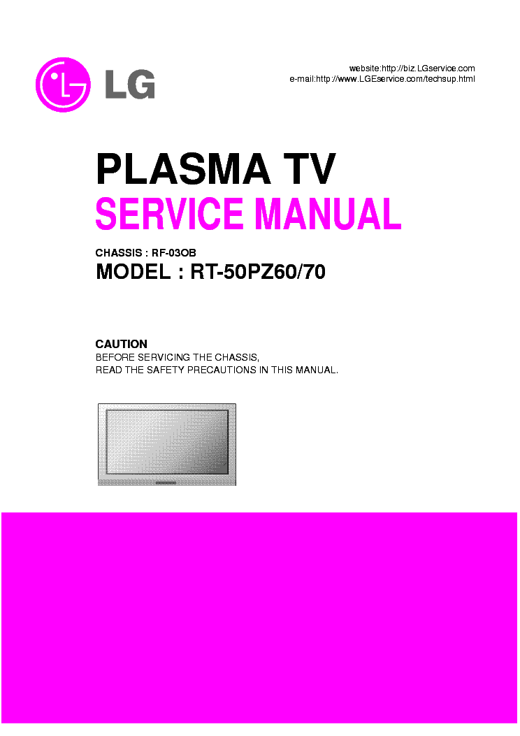 LG RF03OB CHASSIS RT50PZ60 SM service manual (1st page)