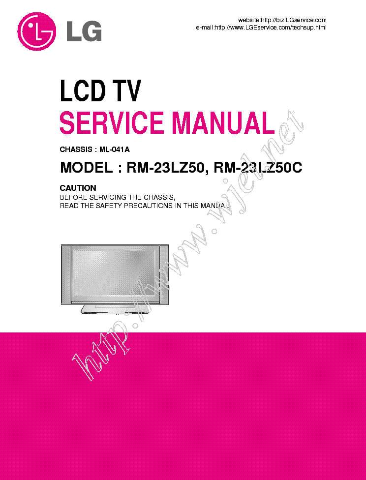 LG RM-23LZ50,RM-23LZ50C-SERVICE-MANUAL service manual (1st page)