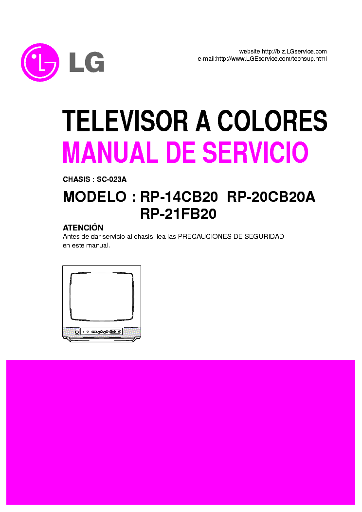 LG RP-14CB20-CH-SC-023A SM service manual (1st page)