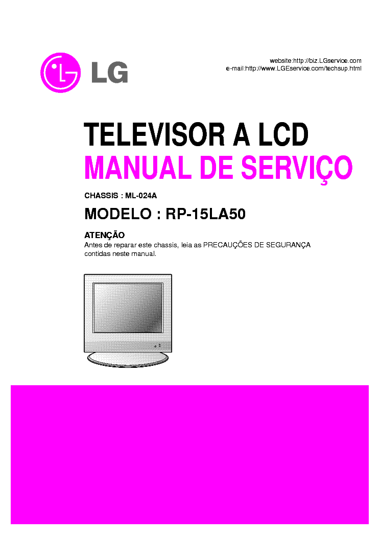 LG RP-15LA50 CH-ML-024A SM service manual (1st page)