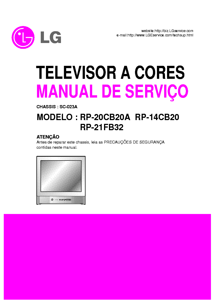 LG RP-20CB20A-RP-14CB20-RP-21FB32 service manual (1st page)