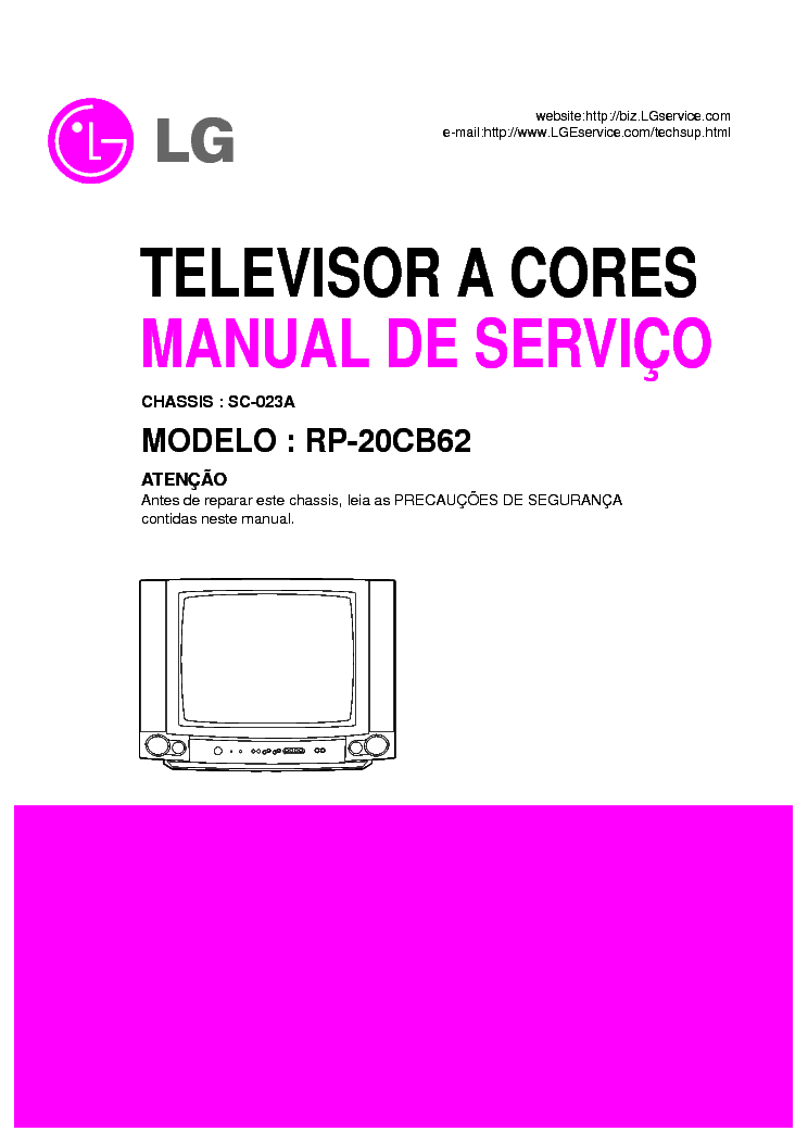 LG RP-20CB62 CHASSIS SC-023A SM service manual (1st page)