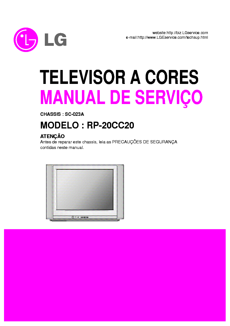 LG RP-20CC20 CHASSIS SC-023A service manual (1st page)