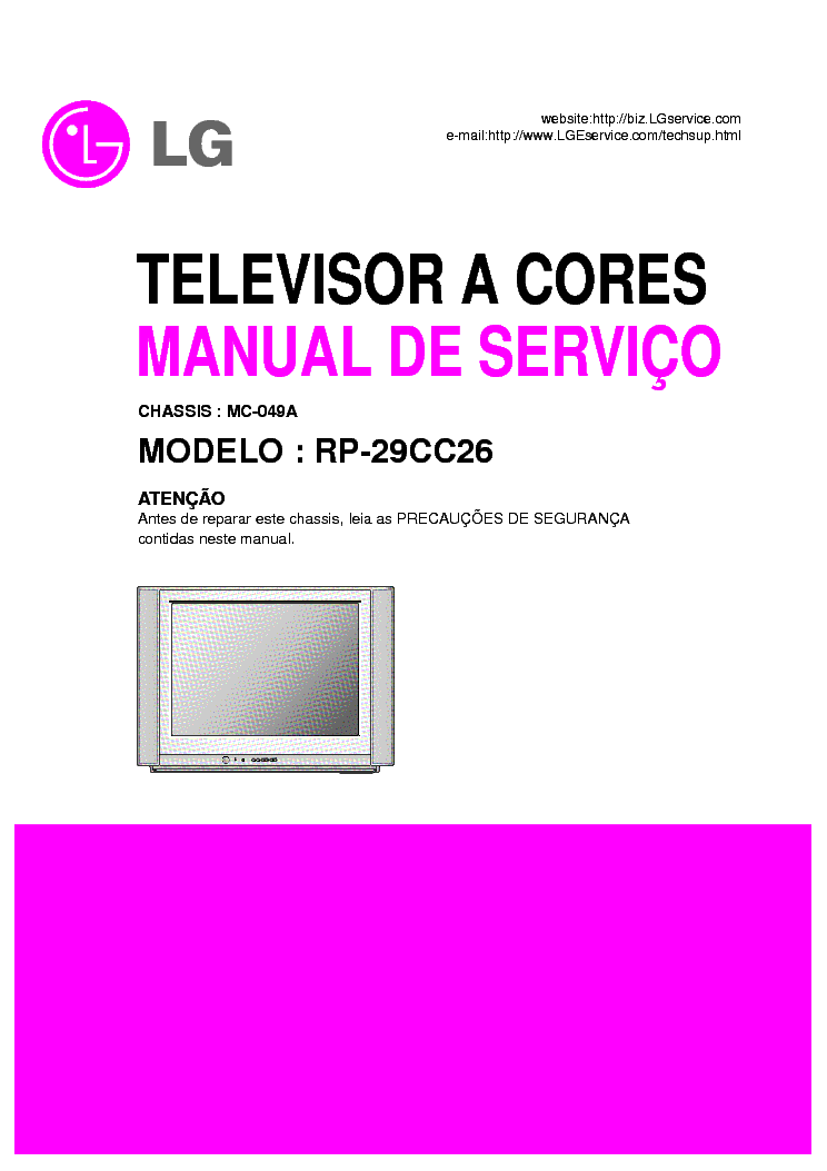 LG RP-29CC26 CHASSIS MC-049A SM service manual (1st page)