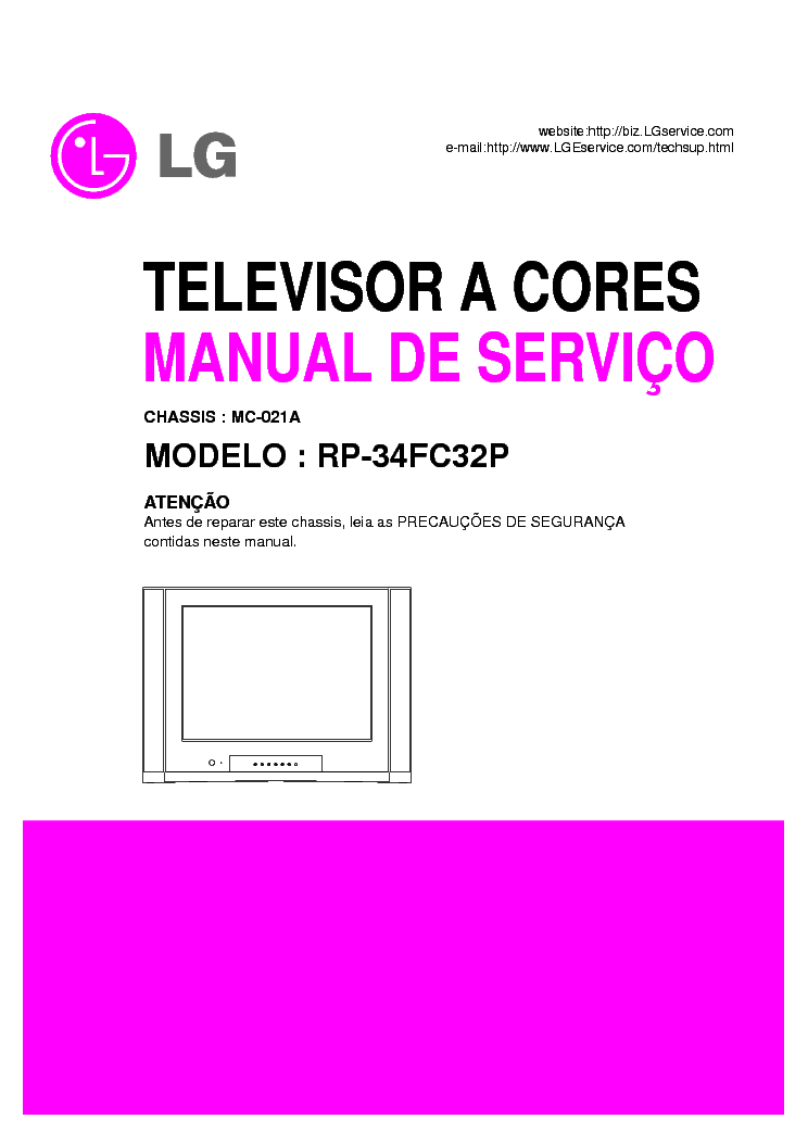 LG RP-34FC32P CHASSIS MC-021A SM service manual (1st page)