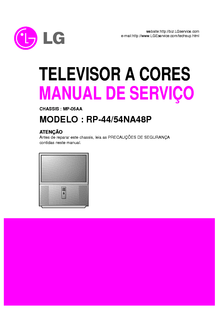 LG RP-44NA48P RP-54NA48P MP-05AA service manual (1st page)