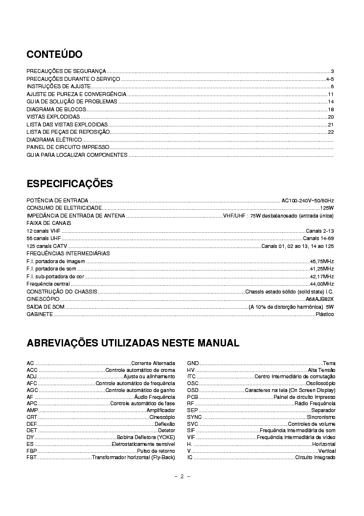 LG RP29CC25 service manual (2nd page)