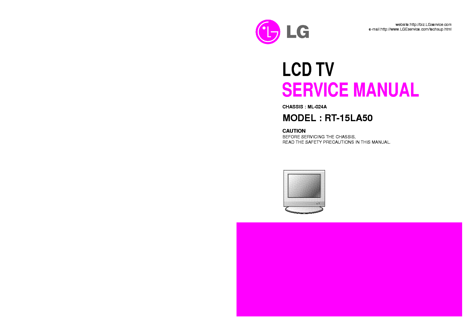 LG RT-15LA50 service manual (1st page)