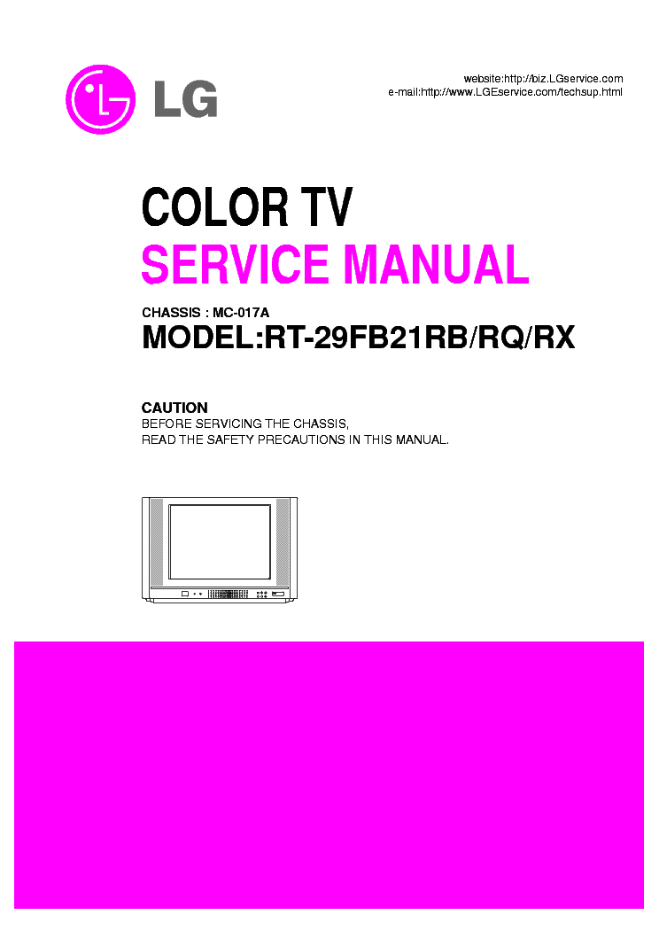 LG RT-29FB21RB-RQ-RX CHASSIS MC-017A service manual (1st page)