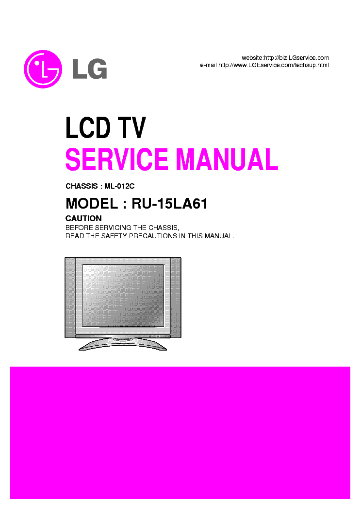 LG RU-15LA61 service manual (1st page)