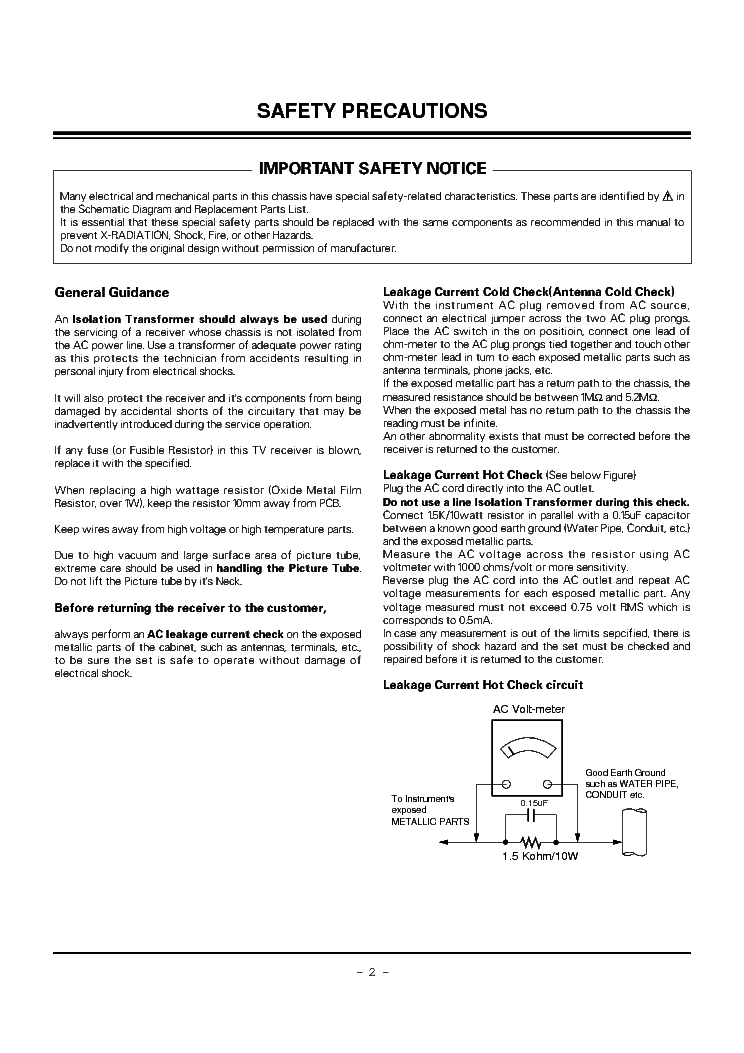 LG RU-15LA61 service manual (2nd page)
