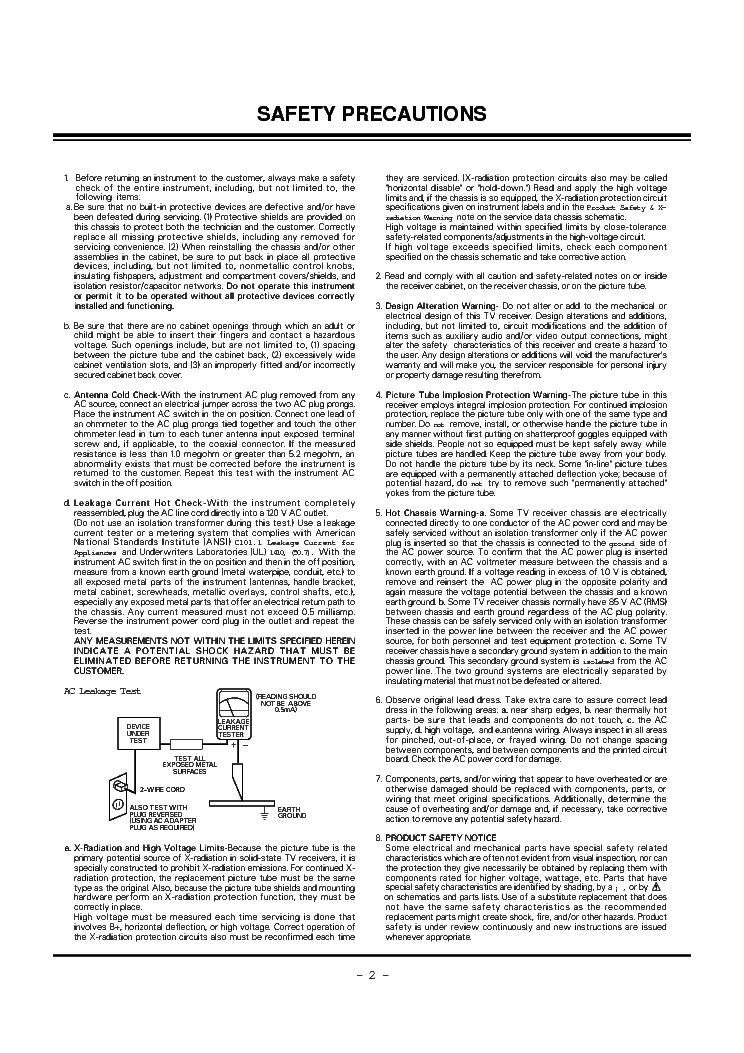 LG RU-44-52SZ61D service manual (2nd page)