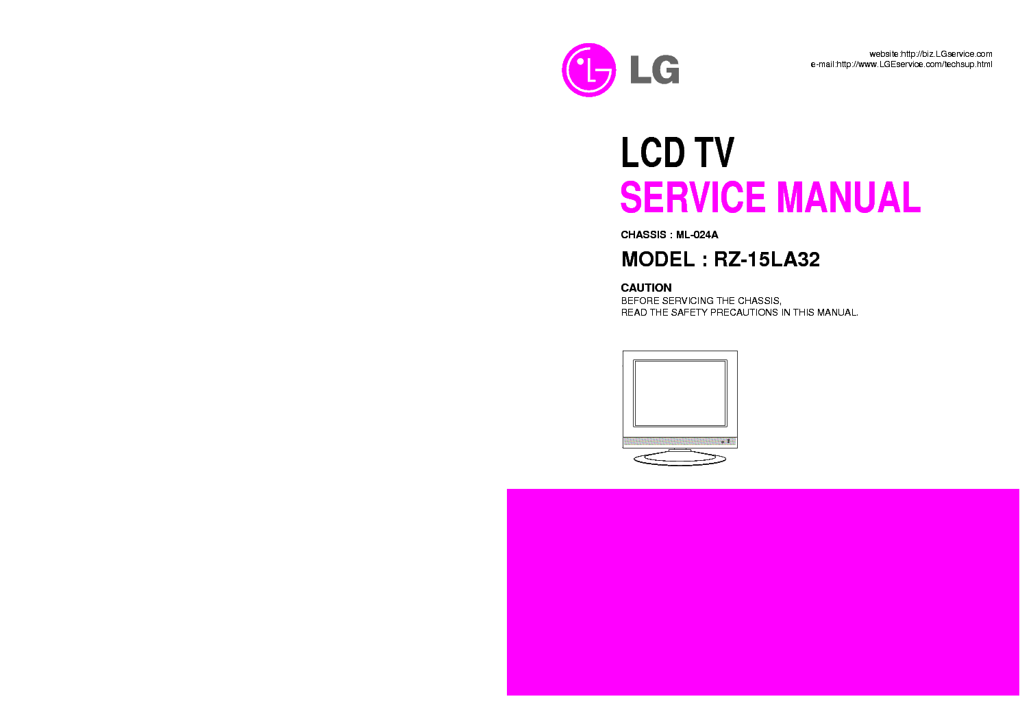 LG RZ-15LA32 service manual (1st page)