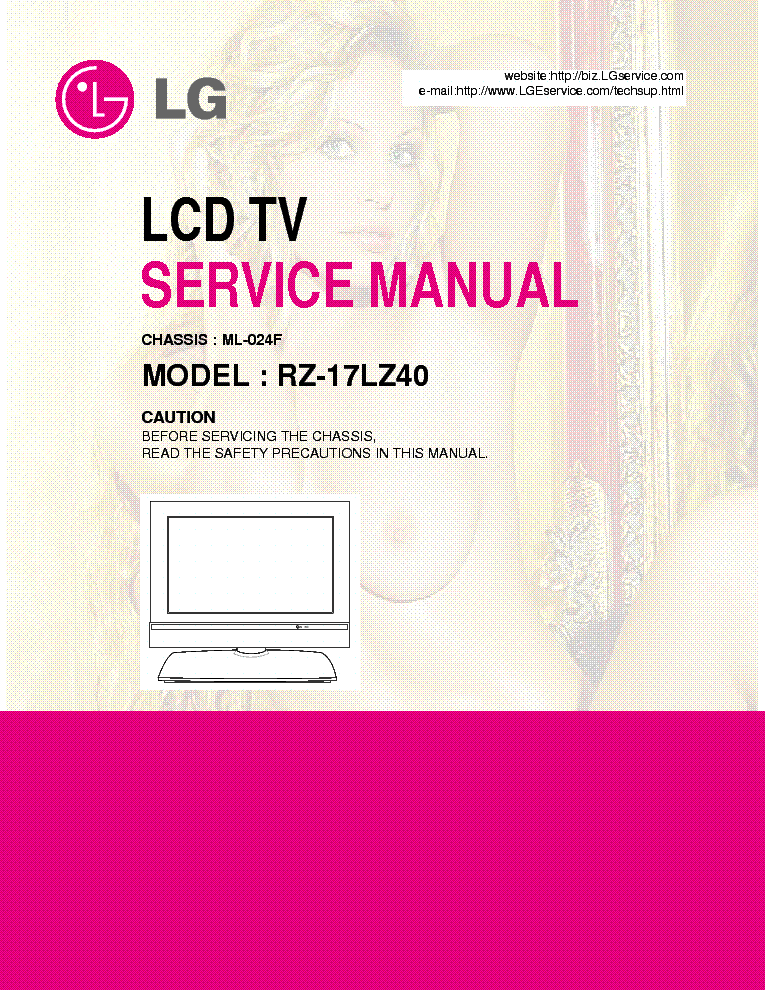 LG RZ-17LZ40 CHASSIS MLO24F SM service manual (1st page)